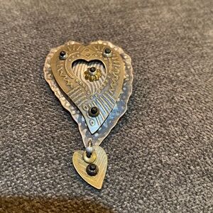 Jane Carpenter Millidot Sterling and Brass pin.